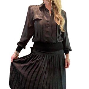 Women's Vintage Blouse and Skirt Set vintage skirt set 80s dress